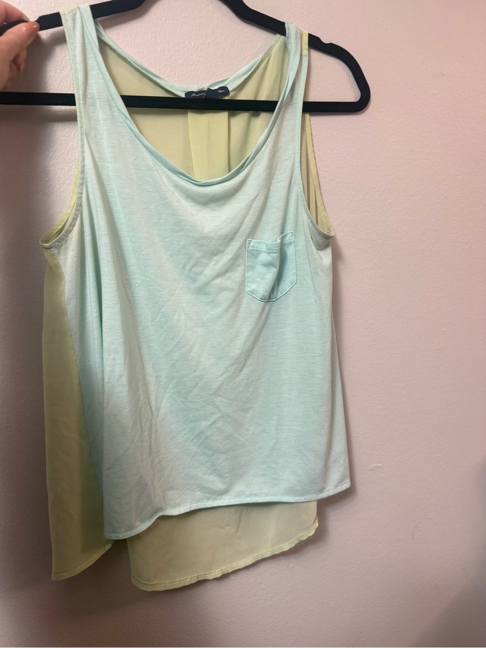 American eagle sheer back tank top